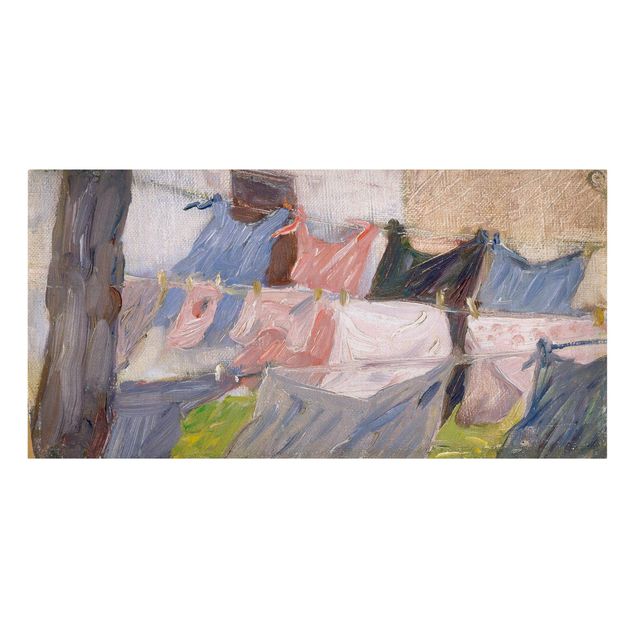 Canvas schilderijen Franz Marc - Laundry Fluttering In The Wind