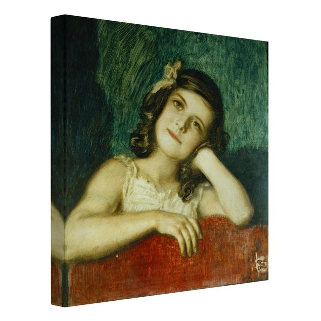 Canvas schilderijen Franz von Stuck - Mary, the Daughter of the Artist