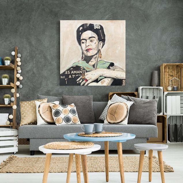 Canvas schilderijen Frida Kahlo - Collage No.4