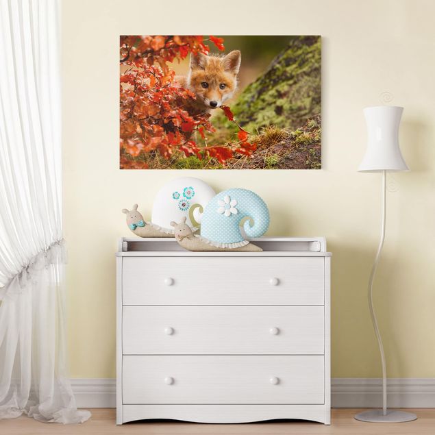 Canvas schilderijen Fox In Autumn