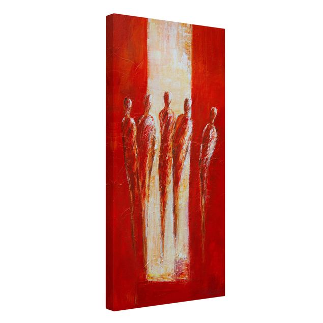 Canvas schilderijen Five Figures In Red 02