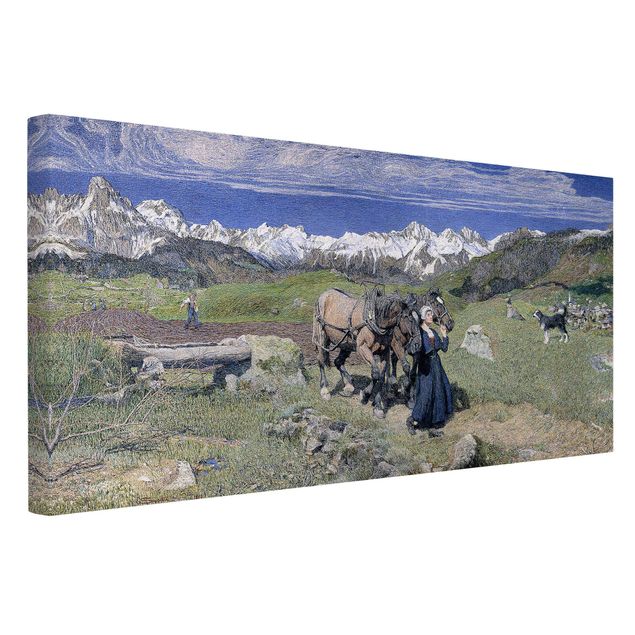 Canvas schilderijen Giovanni Segantini - Spring In The Alps