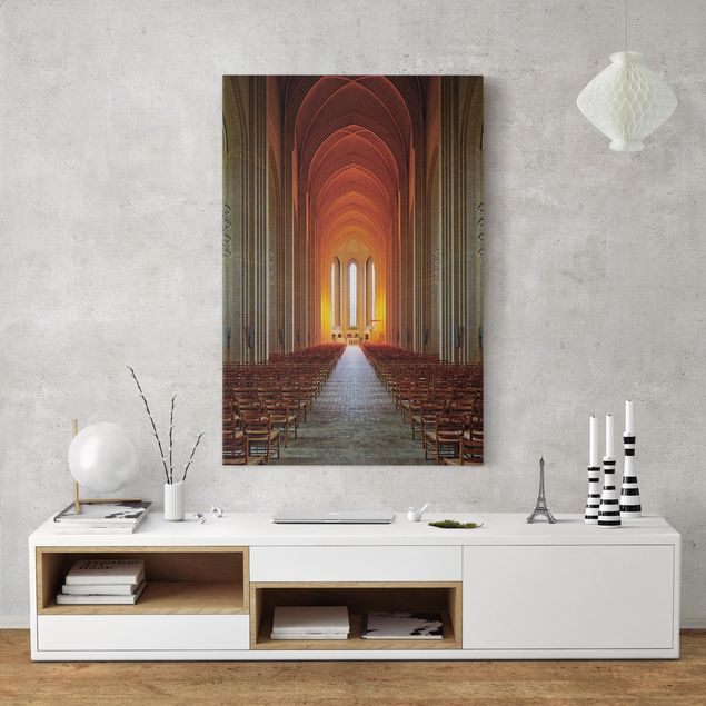 Canvas schilderijen Grundtvig's Church in Copenhagen