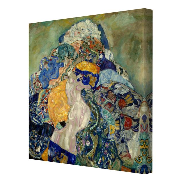 Canvas schilderijen Gustav Klimt - Baby (cradle)