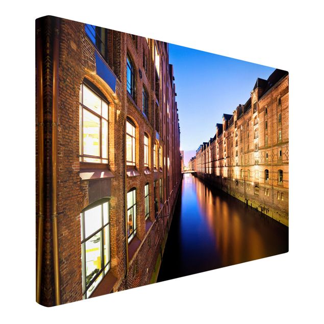 Canvas schilderijen Hamburg Warehouse District