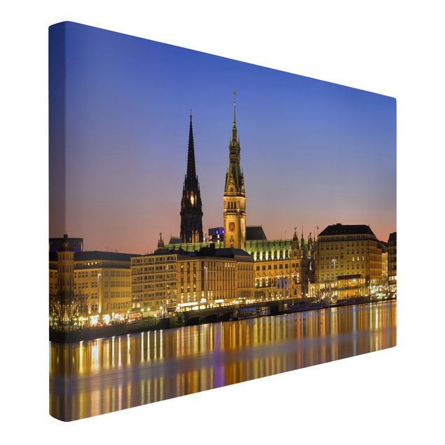 Canvas schilderijen Hamburg Panorama