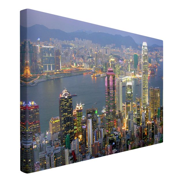 Canvas schilderijen Hong Kong Skyline