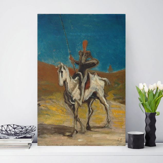 Canvas schilderijen Honoré Daumier - Don Quixote