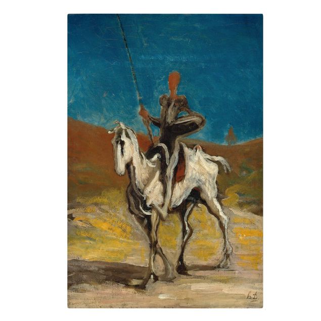 Canvas schilderijen Honoré Daumier - Don Quixote
