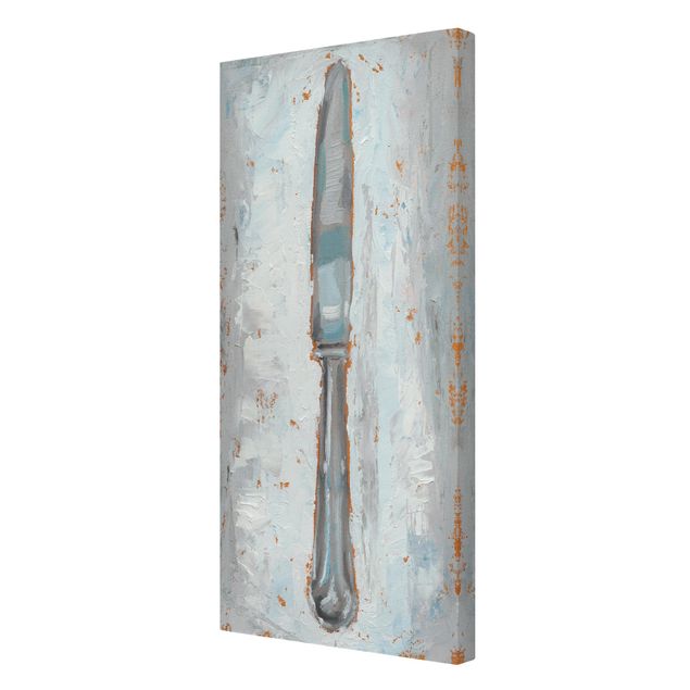 Canvas schilderijen Impressionistic Cutlery - Knife