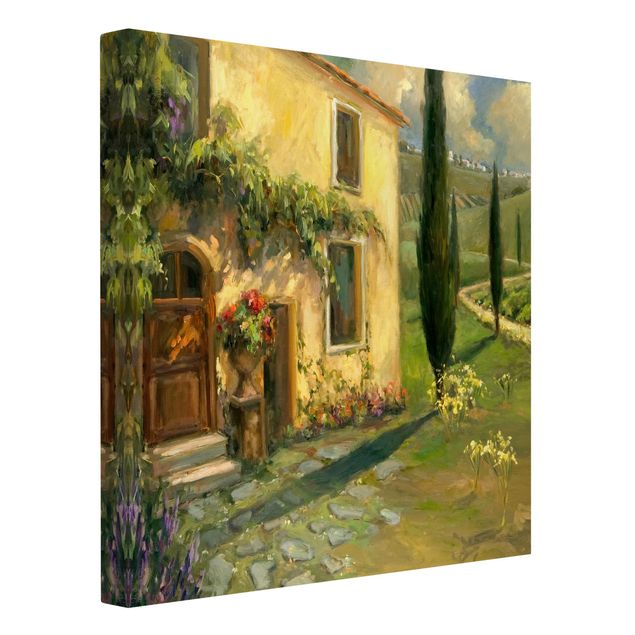 Canvas schilderijen Italian Countryside - Cypress