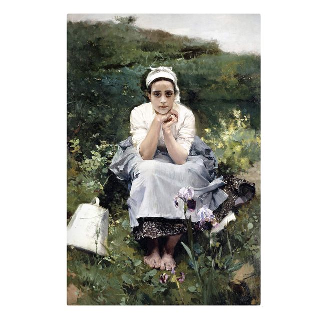Canvas schilderijen Joaquin Sorolla - The Milkmaid