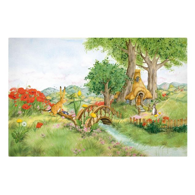 Canvas schilderijen Josi Bunny - On The Meadow