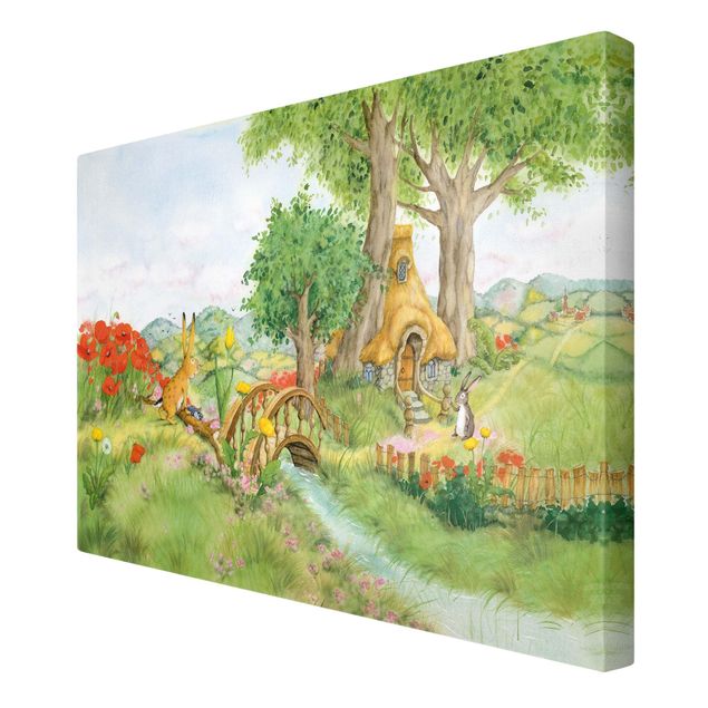 Canvas schilderijen Josi Bunny - On The Meadow