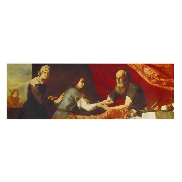 Canvas schilderijen Jusepe De Ribera - Isaac Blessing Jacob