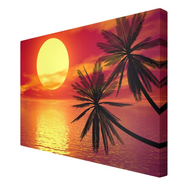 Canvas schilderijen Caribbean sunset