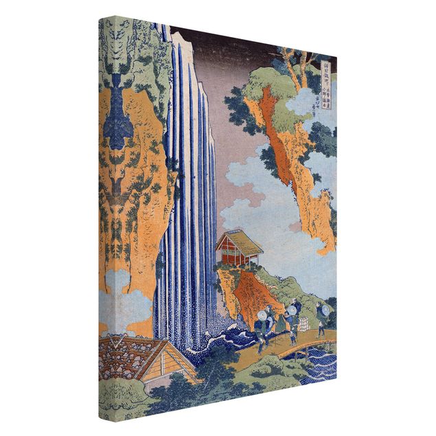 Canvas schilderijen Katsushika Hokusai - Ono Waterfall on the Kisokaidô