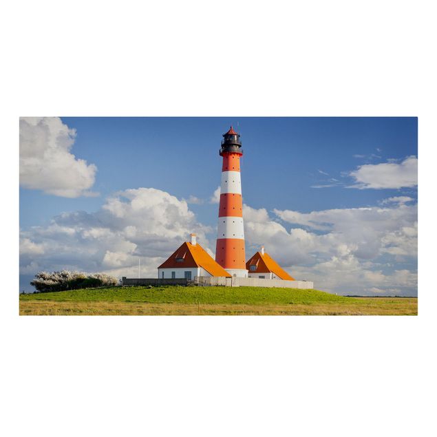 Canvas schilderijen Lighthouse In Schleswig-Holstein