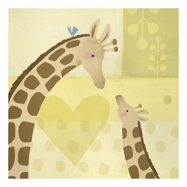 Canvas schilderijen Mum And I - Giraffes