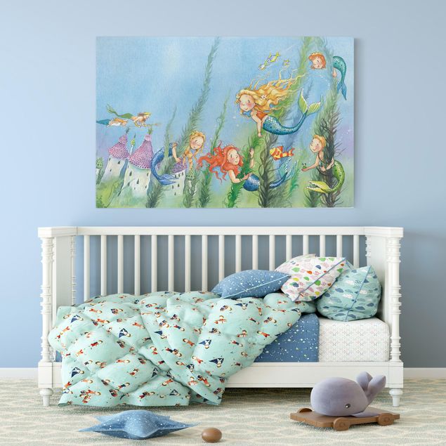 Canvas schilderijen Matilda, the mermaid princess