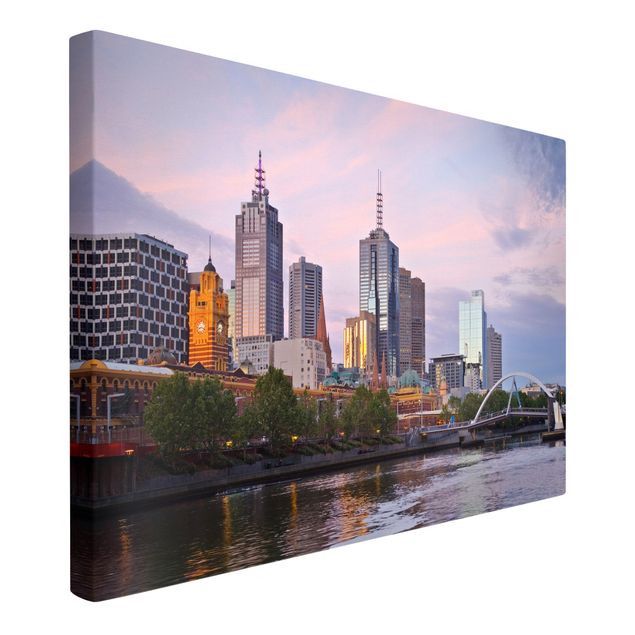 Canvas schilderijen Melbourne at sunset