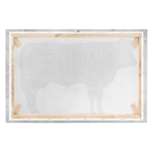 Canvas schilderijen Butcher Board - Beef