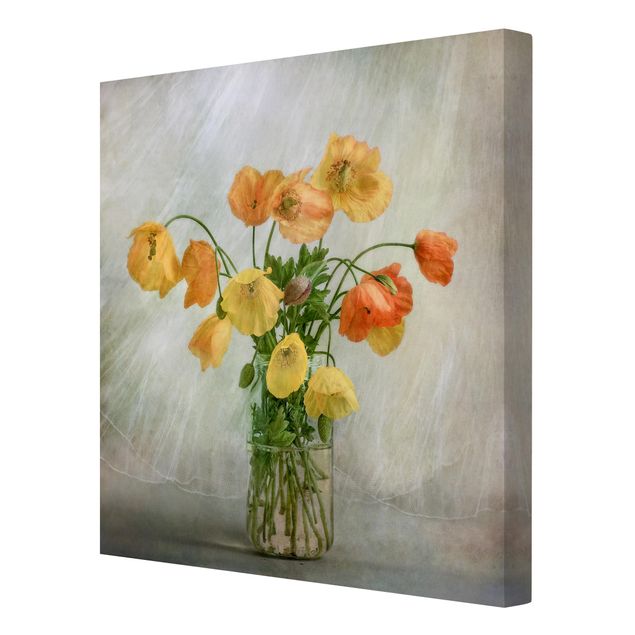 Canvas schilderijen Poppies in a Vase