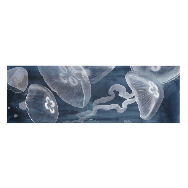 Canvas schilderijen Moon Jellyfish I