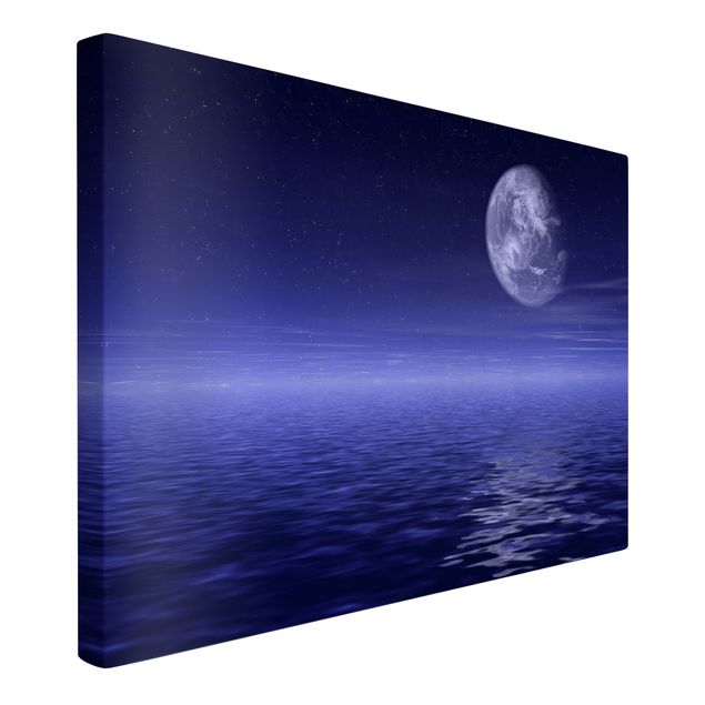 Canvas schilderijen Moon And Ocean