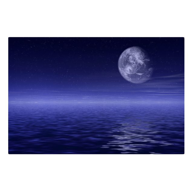 Canvas schilderijen Moon And Ocean