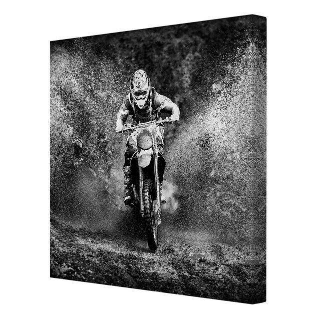 Canvas schilderijen Motocross In The Mud