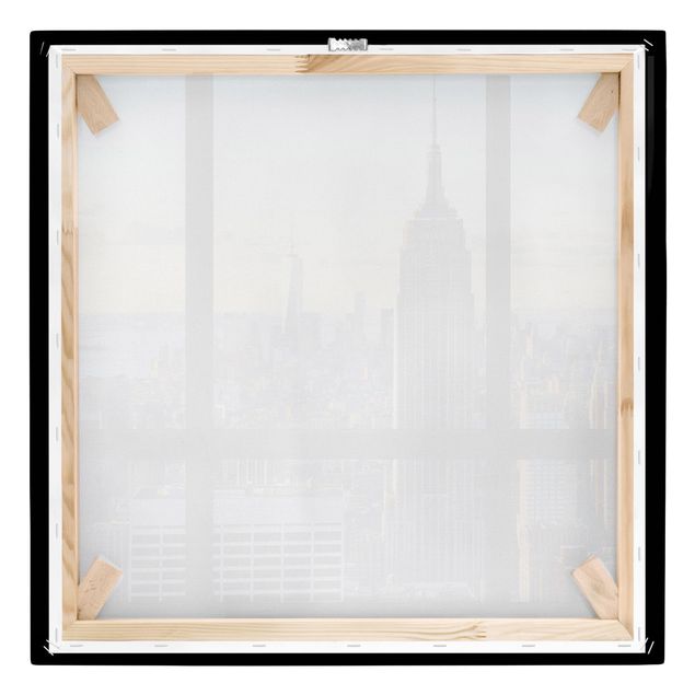 Canvas schilderijen New York Window View Of The Empire State Building