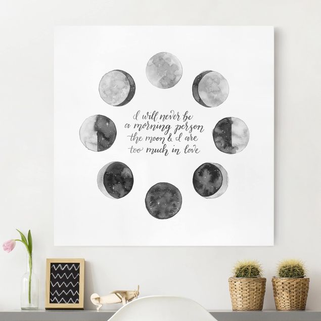 Canvas schilderijen Ode To The Moon - Love