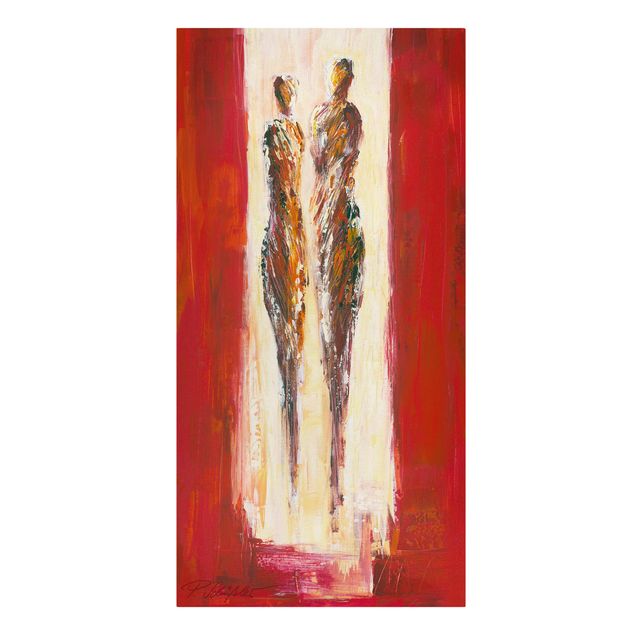 Canvas schilderijen Couple In Red