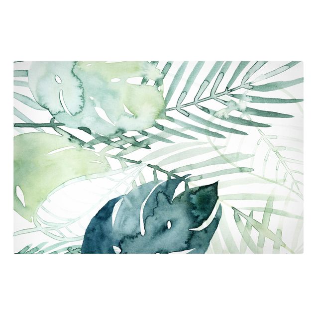 Canvas schilderijen Palm Fronds In Watercolour I