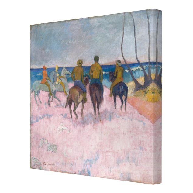 Canvas schilderijen Paul Gauguin - Riders On The Beach