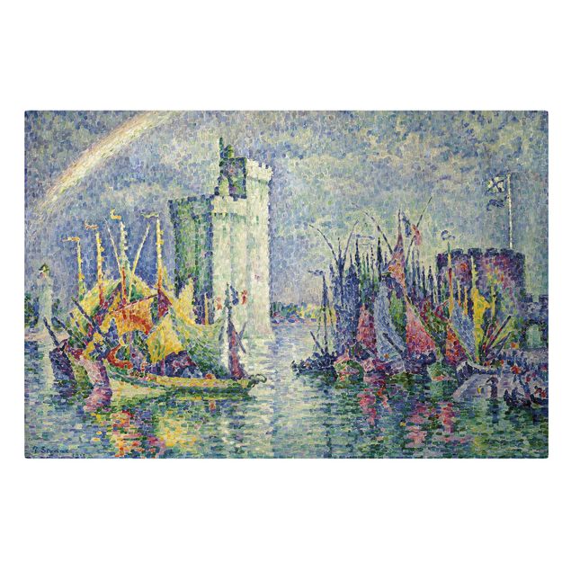 Canvas schilderijen Paul Signac - Rainbow at the Port of La Rochelle