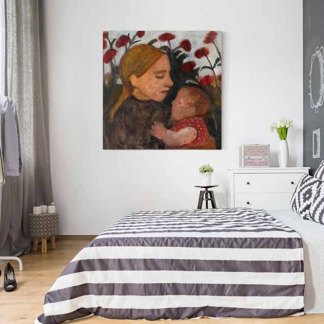 Canvas schilderijen Paula Modersohn-Becker - Girl with Child