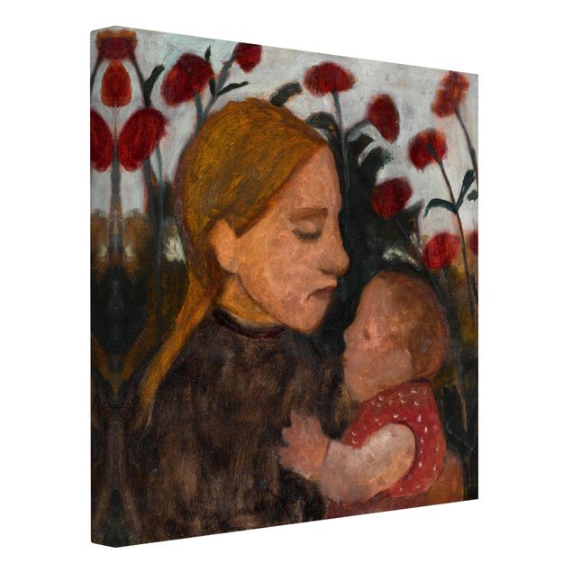 Canvas schilderijen Paula Modersohn-Becker - Girl with Child