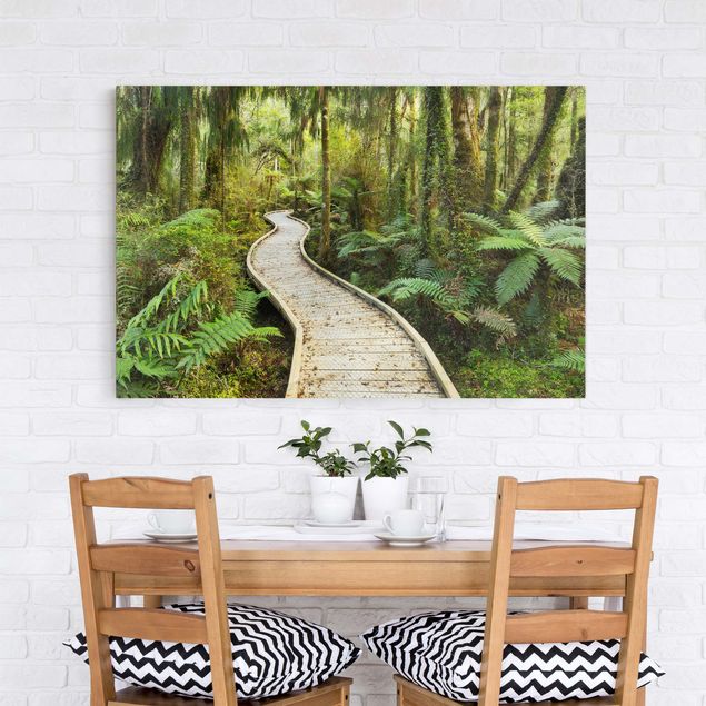 Canvas schilderijen Path In The Jungle