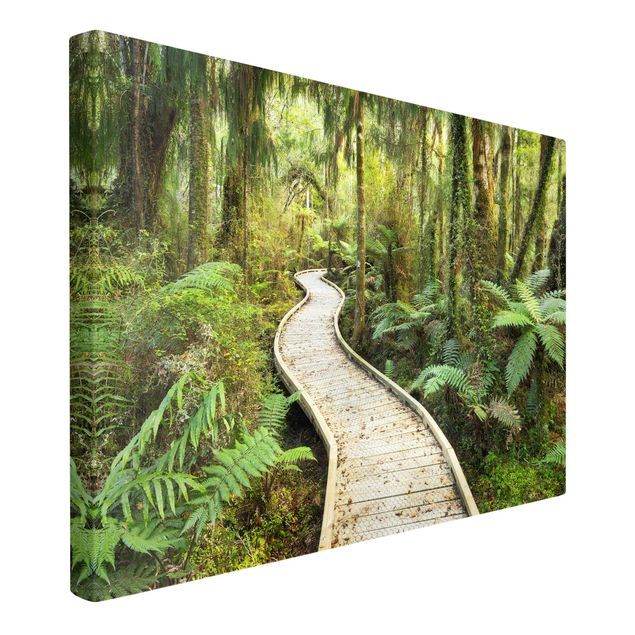 Canvas schilderijen Path In The Jungle