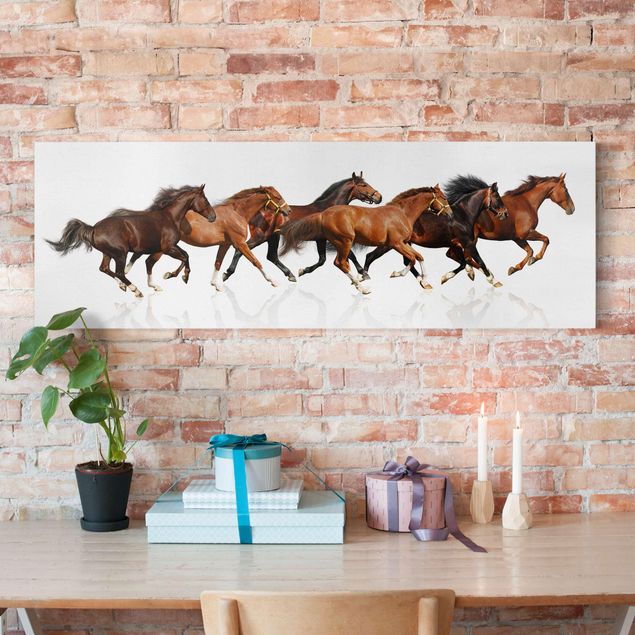 Canvas schilderijen Horse Herd