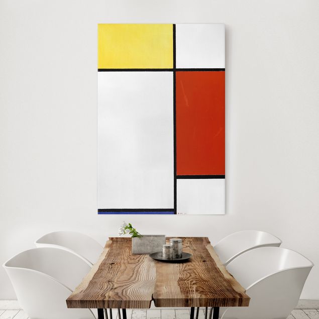 Canvas schilderijen Piet Mondrian - Composition I