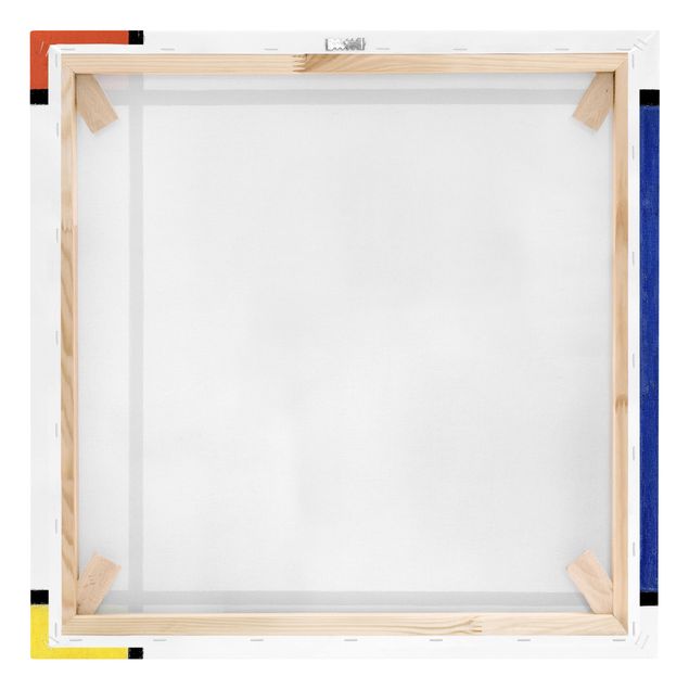 Canvas schilderijen Piet Mondrian - Composition III with Red, Yellow and Blue