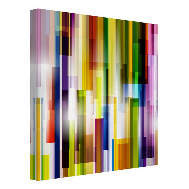 Canvas schilderijen Rainbow Cubes