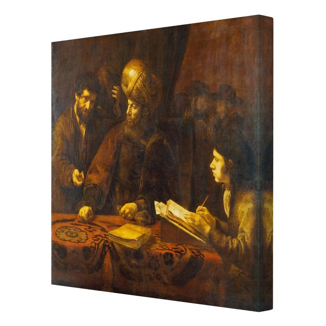 Canvas schilderijen Rembrandt Van Rijn - Parable of the Labourers