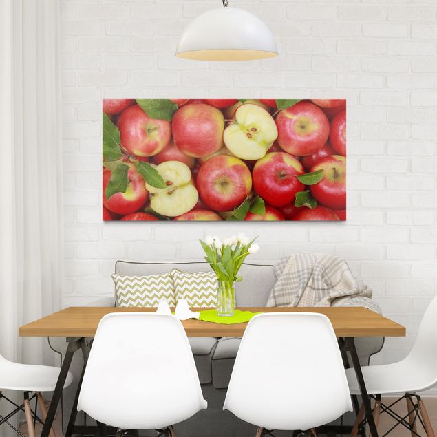Canvas schilderijen Juicy apples