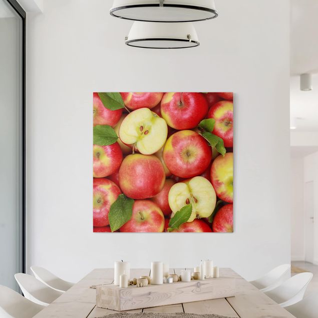 Canvas schilderijen Juicy apples