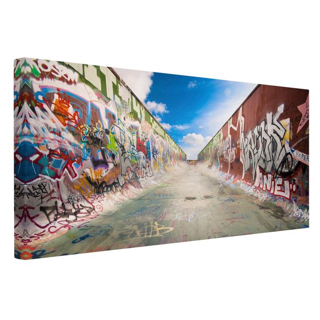 Canvas schilderijen Skate Graffiti