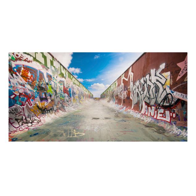 Canvas schilderijen Skate Graffiti